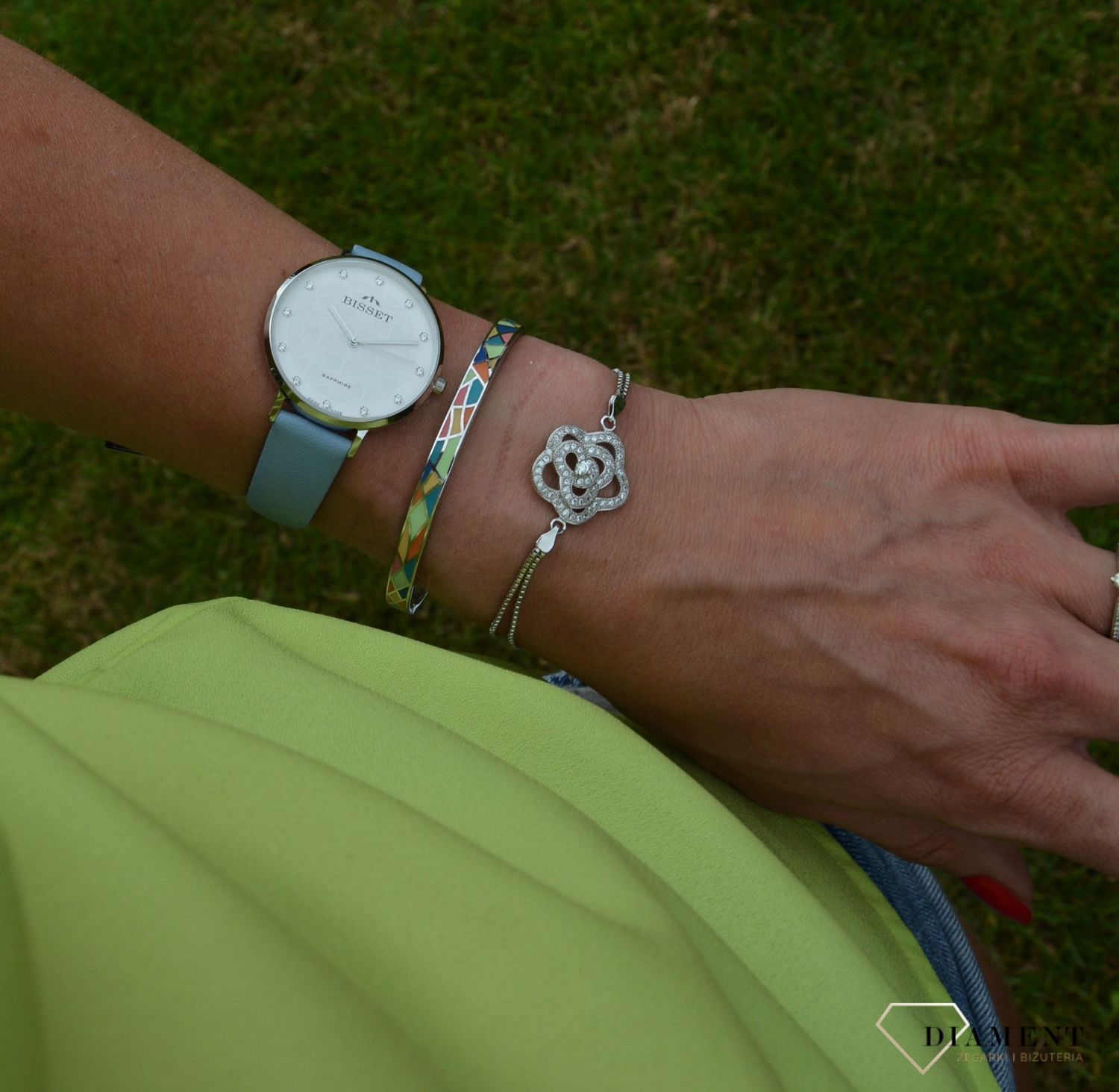 Bransoletka srebrna damska kolorowa   ✓Sztywne bransoletki ✓ Srebrne bransoletki w sklepie zegarki-diament.pl✓ Autoryzowany sklep✓ Kurier Gratis 24h✓ Gwarancja najniższej ceny.jpg